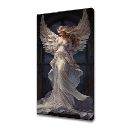 Diamond Painting Engel 20x40cm, 5D Diamant Painting Bilder Erwachsene Kinder, Frau Diamond Painting Rund Steine, DIY Full Drill Kristall Arts Craft Malerei Set, Zuhause Wanddekoration Geschenk A-521 von Xiaonu