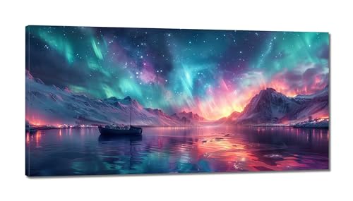 Diamond Painting Erwachsene,Groß 5D Nordlichter Diamond Painting Landschaft DIY XXL Diamant Painting Bilder kinder mit Diamond Painting Zubehör Schlafzimmer Wohnzimmer Dekoration 30x60cm von Xiaonu