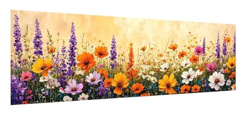 Diamond Painting Erwachsene groß xxl 40 x 120 cm, 5D Blume Diamant Painting Bilder, DIY Diamond Art Painting Landschaft, Quadrat Diamanten Malerei Stickerei Kreuzstich Set für Home Wand Décor F-581 von Xiaonu