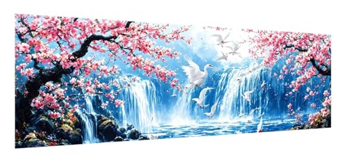 Diamond Painting Erwachsene groß xxl 70 x 210 cm, 5D Fallen Diamant Painting Bilder, DIY Diamond Painting Landschaft, Quadrat Diamanten Malerei Stickerei Kreuzstich Set für Home Wand Décor F-445 von Xiaonu