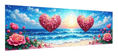 Diamond Painting Erwachsene groß xxl 90 x 270 cm, 5D Strand Diamant Painting Bilder, DIY Diamond Art Painting Landschaft, Quadrat Diamanten Malerei Stickerei Kreuzstich Set für Home Wand Décor F-41 von Xiaonu