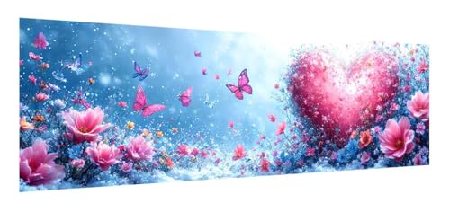 Diamond Painting Erwachsene groß xxl 90 x 270 cm,5D Landschaft Diamant Painting Bilder,DIY Diamond Painting Blume,Quadrat Vollbohrer Diamanten Malerei Stickerei Kreuzstich Set für Home Wand Décor F-55 von Xiaonu