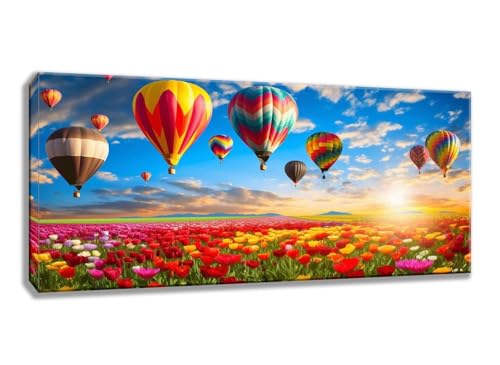 Landschaft Diamond Painting Erwachsene,5D Heißluftballon Diamant Painting Bilder,DIY Diamond Painting Kits Vollbohrer,Rund Strass Kreuzstich Stickerei Diamant Malerei Home Wand Dekor 40x80cm A-120 von Xiaonu