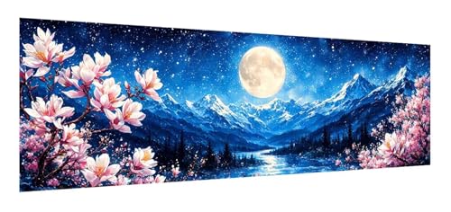 Landschaft Diamond Painting Erwachsene Set, 5D Diamant Painting Bilder Berg, DIY Diamond Painting Eckige Steine, Diamantmalerei Crystal Art Bilder Geschenk für Home Wand Decoration 90 x 270 cm F-58 von Xiaonu