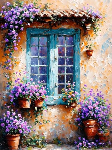 Malen Nach Zahlen Erwachsene Blume Landschaft, Bastelset Erwachsene Frauen, DIY Paint by Numbers Adult Mit 3 Pinseln und Acrylfarbe Leinwand Kit für Home Décor Geschenk, Ohne Rahmen 100 x 130 cm H-17 von Xiaonu