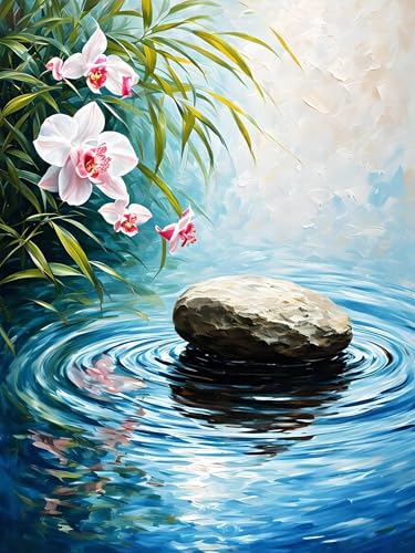 Malen Nach Zahlen Erwachsene Blume Landschaft, Bastelset Erwachsene Frauen, DIY Paint by Numbers Adult Mit 3 Pinseln und Acrylfarbe Leinwand Kit für Home Décor Geschenk, Ohne Rahmen 100 x 130 cm H-376 von Xiaonu