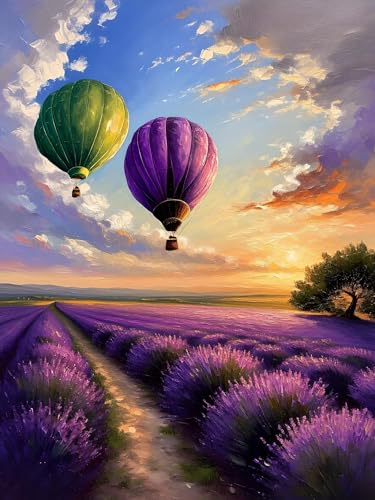 Malen Nach Zahlen Erwachsene Landschaft Blume, Bastelset Erwachsene Frauen, DIY Paint by Numbers Adult Mit 3 Pinseln und Acrylfarbe Leinwand Kit für Home Décor Geschenk, Ohne Rahmen 100 x 130 cm H-2 von Xiaonu