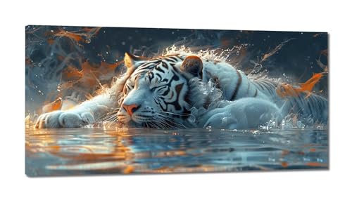 Tiger Diamond Painting XXL 100x200cm, 5D Diamant Painting Bilder Tier Diamond-painting Erwachsene Full DIY Groß Diamant Kunst Malerei Stickerei Set Kreuzstich Basteln Bilder Home Wand Dekor von Xiaonu