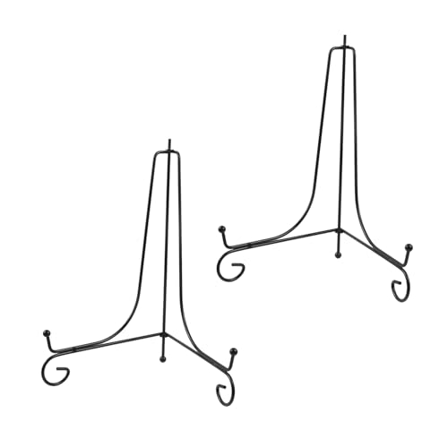 Xiaoyztan Teller-Staffelei, Eisendraht, Ständer, universal, für Bilderrahmen, Fotos, Cllectibles, Teabrick-Dekorationen, 25,4 cm Höhe, 2 Stück von Xiaoyztan