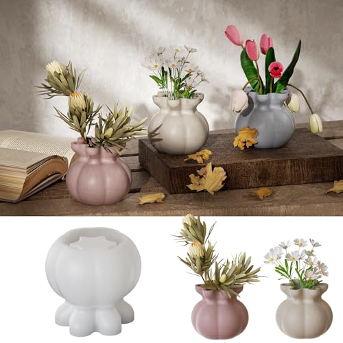 Xidmold Mini Vase Silikonform Kerzenhalter Gießform Blumenvase Epoxidharz Silikonformen Blumentopf Silikonform für Vase Blumentöpfe Vorratsgefäß Desktop Dekoration von Xidmold