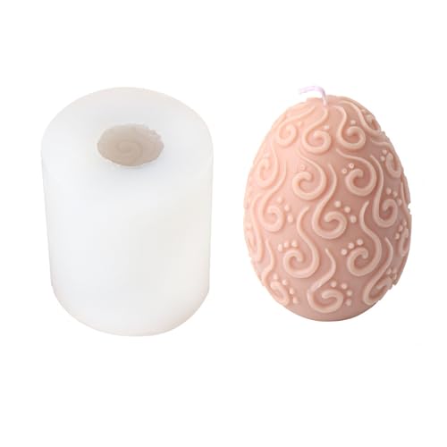 Xidmold Silikonform Gießform Ostern Eier, Kerzenform Silikon Osterei, Ostern Ei Silikonform für Sojawachs Kerzen, Seife, Gips, Handwerk (A) von Xidmold