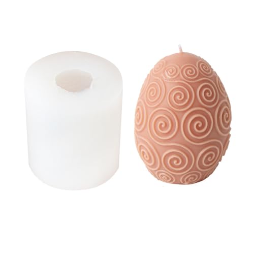 Xidmold Silikonform Gießform Ostern Eier, Kerzenform Silikon Osterei, Ostern Ei Silikonform für Sojawachs Kerzen, Seife, Gips, Handwerk (B) von Xidmold