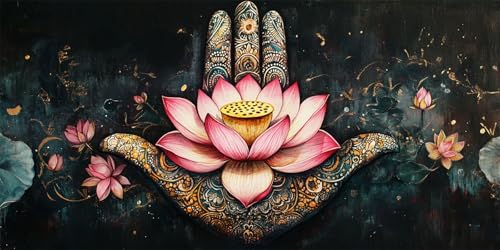 Malen Nach Zahlen Buddha Malen Nach Zahlen Erwachsene Lotus DIY mit Rahmen Ölgemälde Set Malen Basteln mit Pinseln und Acrylfarben Kreativ Set für Erwachsene,Home Wand Dekor Geschenk 40x80cm E-15 von Xieazgsn