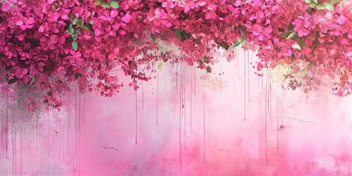 Malen Nach Zahlen Rosa Malen Nach Zahlen Erwachsene Blume DIY mit Rahmen Ölgemälde Set Malen Basteln mit Pinseln und Acrylfarben Kreativ Set für Erwachsene,Home Wand Dekor Geschenk 100x200cm E-1106 von Xieazgsn