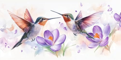 Malen Nach Zahlen Vogel Malen Nach Zahlen Erwachsene Tier DIY mit Rahmen Ölgemälde Set Malen Basteln mit Pinseln und Acrylfarben Kreativ Set für Erwachsene,Home Wand Dekor Geschenk 100x200cm E-1700 von Xieazgsn