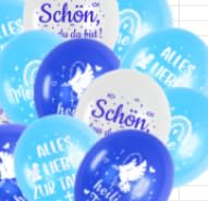 Taufe Deko Luftallons Girlande Jungen - 25 Stück Taufdeko mit Meine Taufe Banner und Ballons, Weiß Blau Latexballons für Konfirmation Baby Shower Kommunion Dekoration von Xietaea