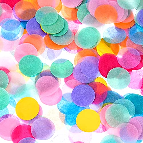 Xihuimay Rundes Seidenpapier 1 Zoll Confetti Konfetti Papier Deko für Hochzeit Geburtstag Valentinstag Taufe Karneval Party Tischdekoration Konfetti für Luftballons Geschenkbox, Mehrfarbige von Xihuimay