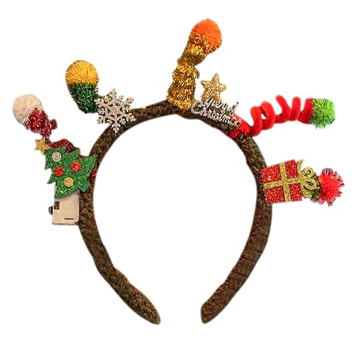 Xijobido Leuchtendes Weihnachts-Stirnband, beleuchtete Weihnachts-Kopfbedeckung - Twist Holiday Beleuchtete Stirnbänder - Attraktive beleuchtete Stirnbänder für den Urlaub, niedliche von Xijobido