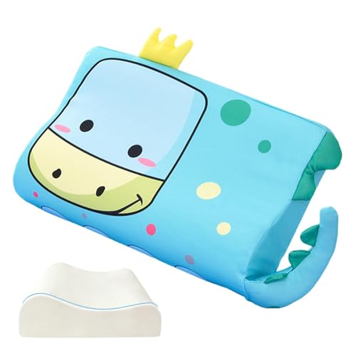 Xijobido Schlummerkids Kissen, 45x27cm Calmly Kinderkissen, Niedliche Tiere Schlummerkids Kinderkopfkissen, Einzigartige Tiere Schlummerkissen Kinder, Ergonomisches Kinderkissen Für Junge & Mädchen von Xijobido