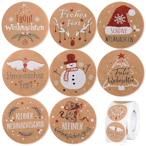 500 Stück Weihnachtsaufkleber,Sticker Weihnachten,Aufkleber Weihnachten,Weihnachtssticker,Weihnachtssticker Selbstklebend,Geschenkaufkleber Weihnachten,Etiketten Weihnachten von Xiluuuu