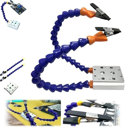 Ximlc Multi-arm Adjustable Welding Assistant Hand Helping, Soldering Helping Hands clamp with Adjustable Vise Clip, DIY Arts Craft Hobby Soldering Aid(2Arms) von Ximlc