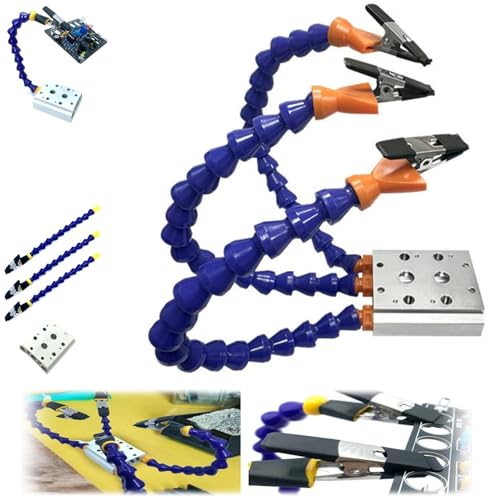 Ximlc Multi-arm Adjustable Welding Assistant Hand Helping, Soldering Helping Hands clamp with Adjustable Vise Clip, DIY Arts Craft Hobby Soldering Aid(3 Arms) von Ximlc