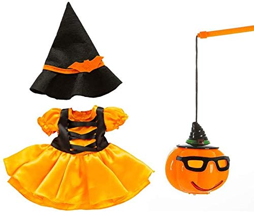 XinYiC Puppe Halloween Kleidung Kürbis Laterne für 45,7 cm amerikanische Puppen Kostüm Zubehör - Hexenhut Kleid Kürbis Ornament Spielzeug Dekorationen von XinYiC