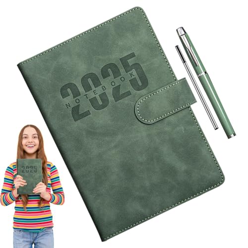 A5-Tagesnotizbuch 2025, 2025 Geschäftstagebuch – Geschäftstagebuch-Notizbuch, 1 Seite pro Tag, jederzeit beginnen und Ihre Ziele erreichen. Notizblock für Zuhause, Schule, Arbeit von Xinhuju