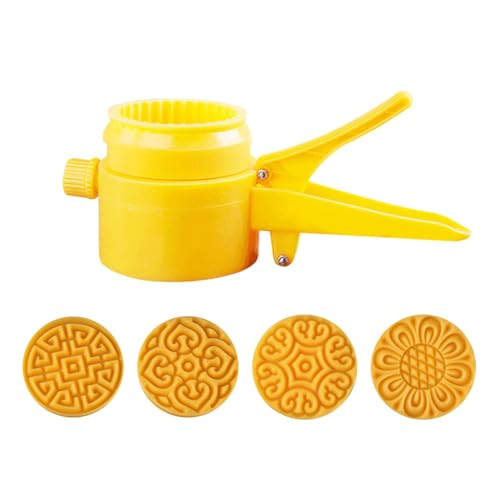 Blumendekorationswerkzeuge Runde Handpresse Mondkuchenform Keksstempel Keksformen Set Mooncake | Backwerkzeug, Mondkuchenmaschine mit 3D Motiven in von Xinhuju