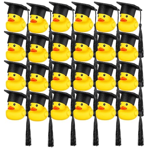 Graduation Rubber Enten - Mini Graduation Enten Süße Süße Gummienten | Gummienten für Geburtstagsfeier, Abschlussente von Xinhuju