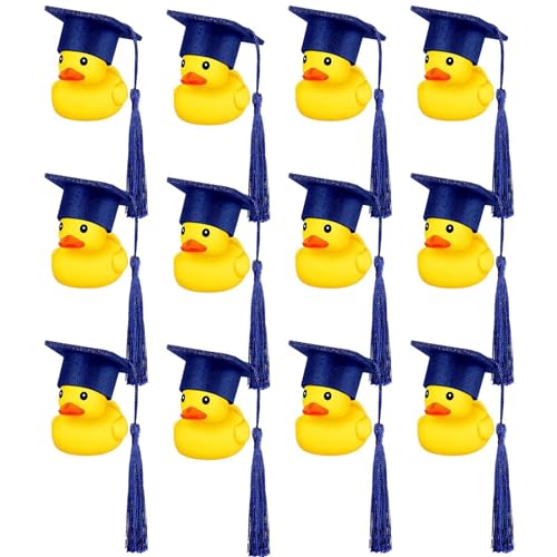 Graduation Rubber Enten - Mini Graduation Enten Süße und Süße Gummienten | Gummienten für Geburtstagsfeier, Abschlussente von Xinhuju