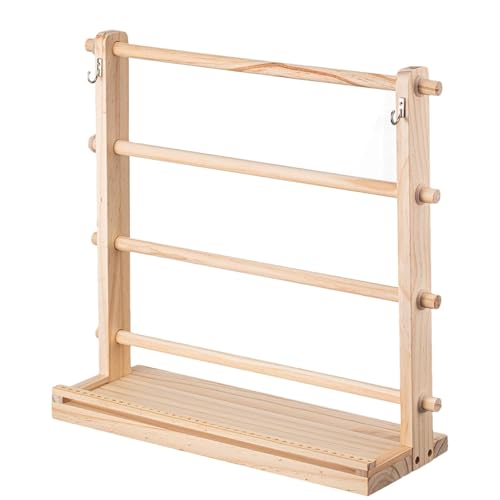 Holzbandhalter – Band Storage Rack, Holzband Organizer, 4 Ebenen Holzbandständer für Nähhandwerk, Bandhalter Organizer für Saal von Xinhuju