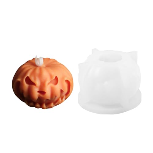 Kürbis Silikonform, Kürbisform | 3D Halloween-Kürbisformen für Kerzen | Easy Release Epoxidharz Gießformen, Herbst Kerzen Formen Antihaft von Xinhuju