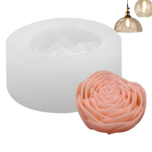 Rosenblütenform Fondantform, Rosenformen für Schokolade, 3D-Silikonform Rosa für Kerzen, Kuchen und Pralinen, Kerzengießform in Lebensmittelqualität von Xinhuju