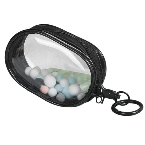 Transparente Kosmetiktasche, Puppen-Tasche aus transparentem PVC, Schlüsselanhänger | tragbare S-förmige Aufbewahrungstasche mit Reißverschluss, Schlüsselanhänger für Waren, Action-Figuren, von Xinhuju