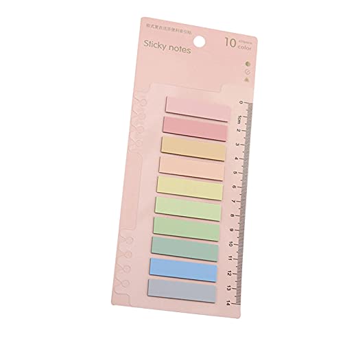 Xinjiashou 10 Farben/200 Blatt Klebemarkierungen Buch Pastell Haftnotizen Tabs Plastik Haftmarker Transparent Set Index Tabs Haftstreifen Beschreibbare Etiketten Für Seitenmarkierung von Xinjiashou