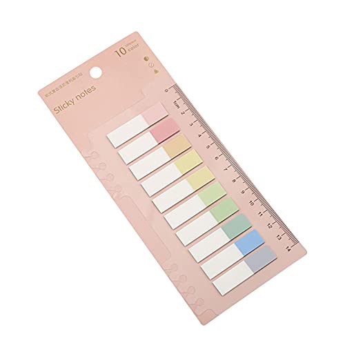 Xinjiashou 10 Farben/200 Blatt Klebemarkierungen Buch Pastell Haftnotizen Tabs Plastik Haftmarker Transparent Set Index Tabs Haftstreifen Beschreibbare Etiketten Für Seitenmarkierung von Xinjiashou