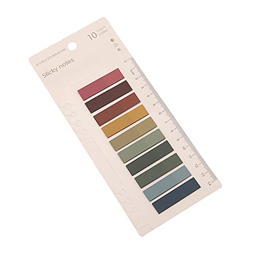 Xinjiashou 10 Farben/200 Blatt Klebemarkierungen Buch Pastell Haftnotizen Tabs Plastik Haftmarker Transparent Set Index Tabs Haftstreifen Beschreibbare Etiketten Für Seitenmarkierung von Xinjiashou