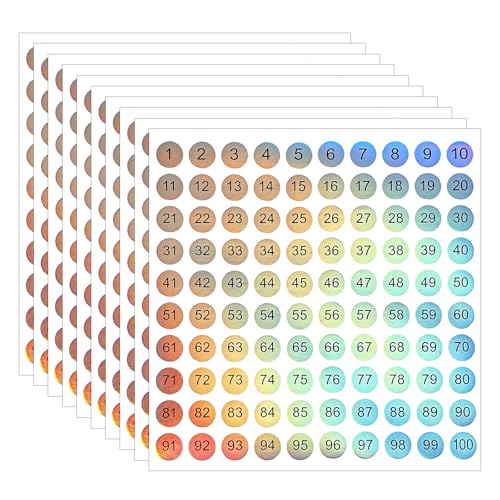 10 Blatt Zahlen Aufkleber 1-100 Nummern Aufkleber Sticker Klebezahlen Zahlen Zum Aufkleben Klebezahlen Selbstklebende Zahlen Vinyl Nummern Aufkleber Fortlaufende Zahlen Aufkleber Für Büro Organisation von Xinjoduz