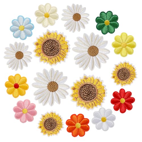 17 Stück Blumen Aufnäher Gänseblümchen Patches zum Aufnähen Flicken zum Aufbügeln Kinder Bestickte Aufbügelflicken für Erwachsene Mädchen DIY Zubehör Kleidung Kleid Jeans 17 Stück Blumen Aufnäher Gänseblümchen Patches zum Aufnähen Flicken zum Aufbügeln Kinder Bestickte Aufbügelflicken für Erwachsene Mädchen DIY Zubehör Kleidung Kleid Jeans von Xinjoduz