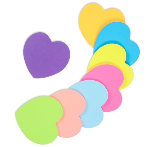 240 Blatt Haftnotizen Herz Haftnotizen Süße Haftnotizen Leuchtende Farben Farbige Haftnotizen Sticky Notes Sticky Notes Pastell Notizzettel Klebend Selbstklebende Klebezettel Für Büro Schule Zuhaus von Xinjoduz