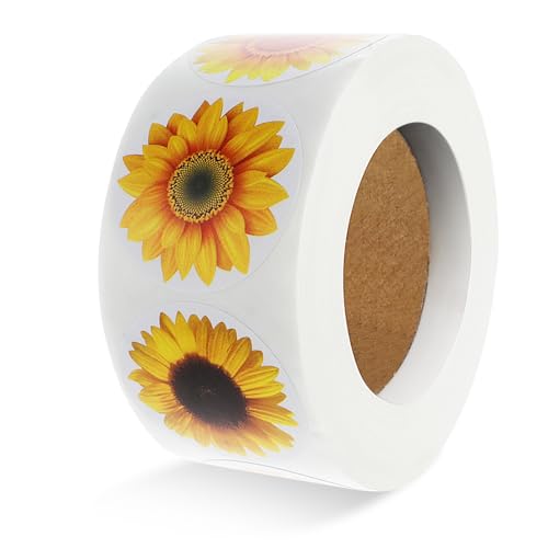 500 Stück Sonnenblumen Aufkleber Sunflower Sticker Set Mülltonnenaufkleber Wetterfest Mülleimer Aufkleber Sonnenblume Blumen Aufkleber Selbstklebend Mülltonnenaufkleber Sonnenblume Sticker Für Laptop von Xinjoduz