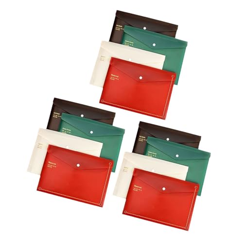 12 PCs Retro Datei Ordner Dateibag Dokument Ordner Dokumentbag Ein 4 Datei Storage Bag School Office Supplies von Xinsheinelry