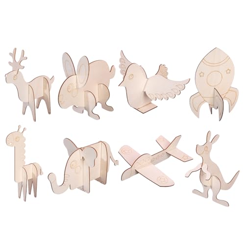 8 Stück Tiere Malbretter Vorlage Schablonen Malbrett Malzubehör Lernspielzeug von Xinsheinelry