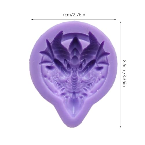 Glänzende Glänzende Silikonharzformen Drache Für Kopfschlüsselkettenform Schlüsselbund Anhänger Schmuck Epoxidharz Crafting Formen von Xinsheinelry