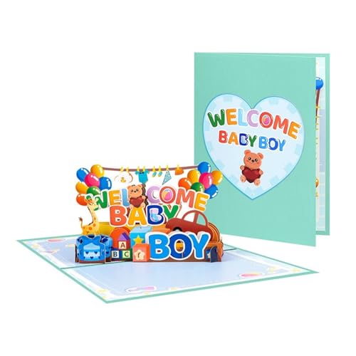 Xinsheinelry ELEAGNT 3D Popup Begrüßungskartenfeier 3D Popup Grußkarte Für Die Ankunft Der Jungen Mit Individueller Nachricht Xinsheinelry ELEAGNT 3D Popup Begrüßungskartenfeier 3D Popup Grußkarte Für Die Ankunft Der Jungen Mit Individueller Nachricht von Xinsheinelry