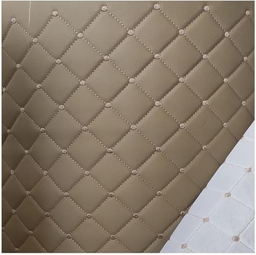 Kunstleder Concept Kunstleder Polsterstoff gesteppt kaschiert Meterware Möbelstoff Dekostoff Leder Polsterstoff Leather Concept Kunstleder Polsterstoff(Beige,1.6x1m) von Xinyilau