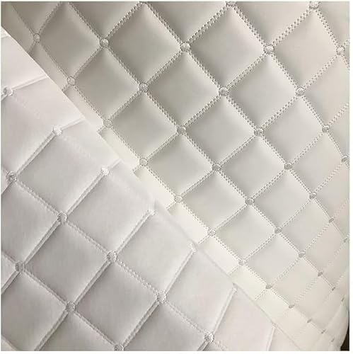 Kunstleder Concept Kunstleder Polsterstoff gesteppt kaschiert Meterware Möbelstoff Dekostoff Leder Polsterstoff Leather Concept Kunstleder Polsterstoff(White,1.6x2m) von Xinyilau