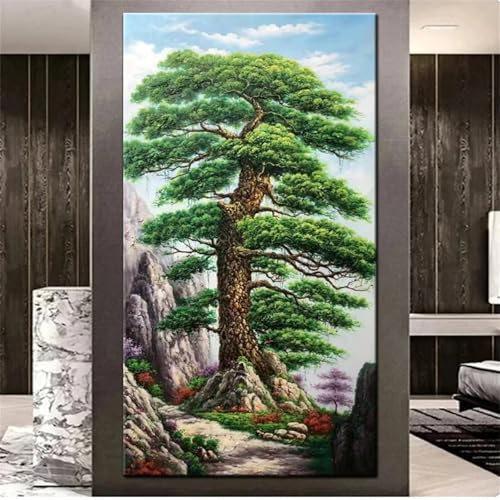 Xinyuer 5D Diamond Painting Set für Erwachsene Baumlandschaft, Diamant Painting Bilder XXL, DIY Diamant Malerei Kits Strass Stickerei Malerei Painting Set für Home Décor Round Drill 100x200cm von Xinyuer