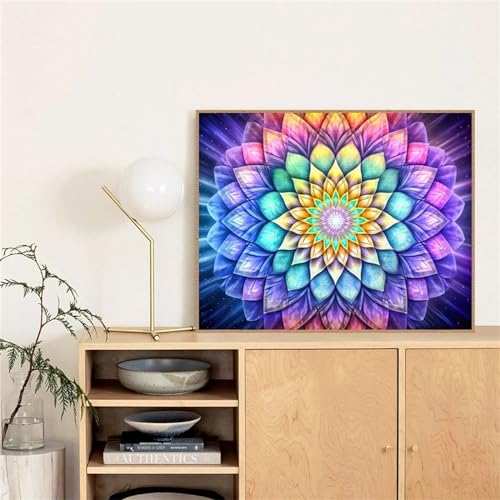 Xinyuer DIY Diamond Painting Kits Erwachsene 5D Diamant Painting Bilder Regenbogen Mandalas Full Drill Crystal Embroidery Pictures Arts Paint by Number Kits for Home Wall Decor 40x50cm von Xinyuer